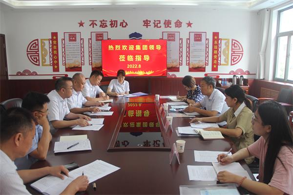 集團領(lǐng)導(dǎo)蒞臨公司調(diào)研業(yè)務(wù)經(jīng)營工...